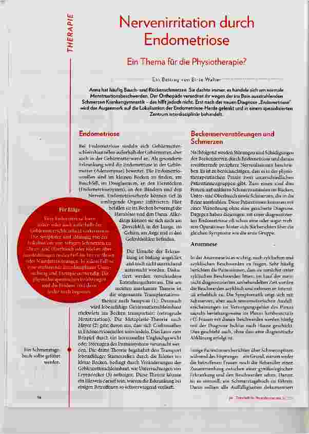 Vorschauseite 1: Nervenirritation durch Endometriose