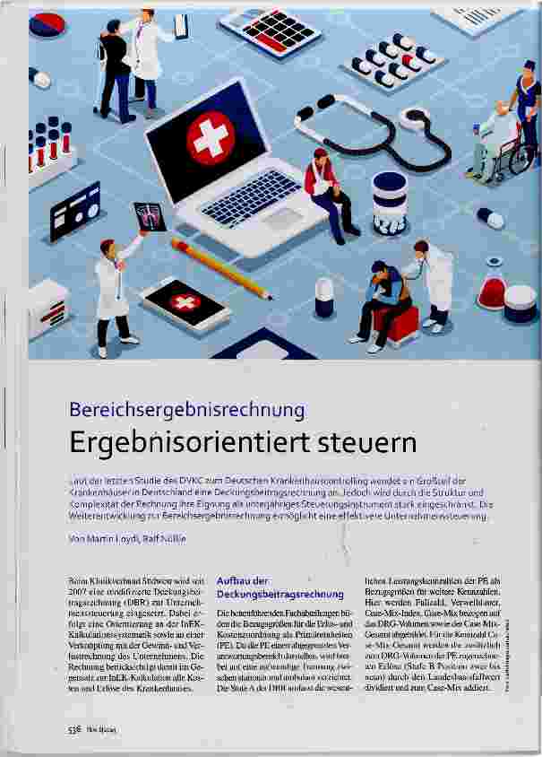 Vorschauseite 1: Bereichsergebnisrechnung Ergebnisorientiert steuern