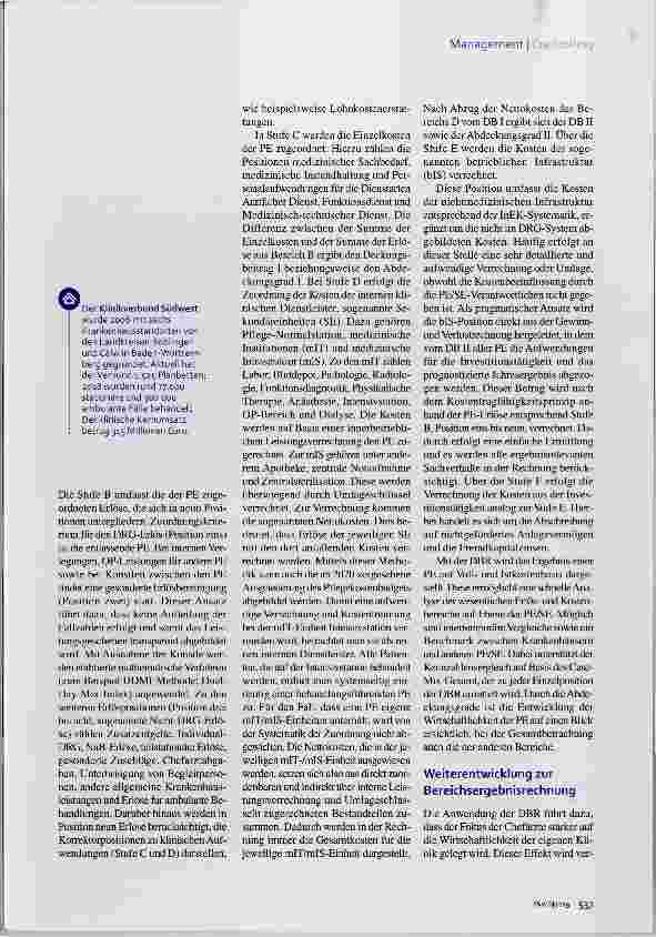 Vorschauseite 2: Bereichsergebnisrechnung Ergebnisorientiert steuern