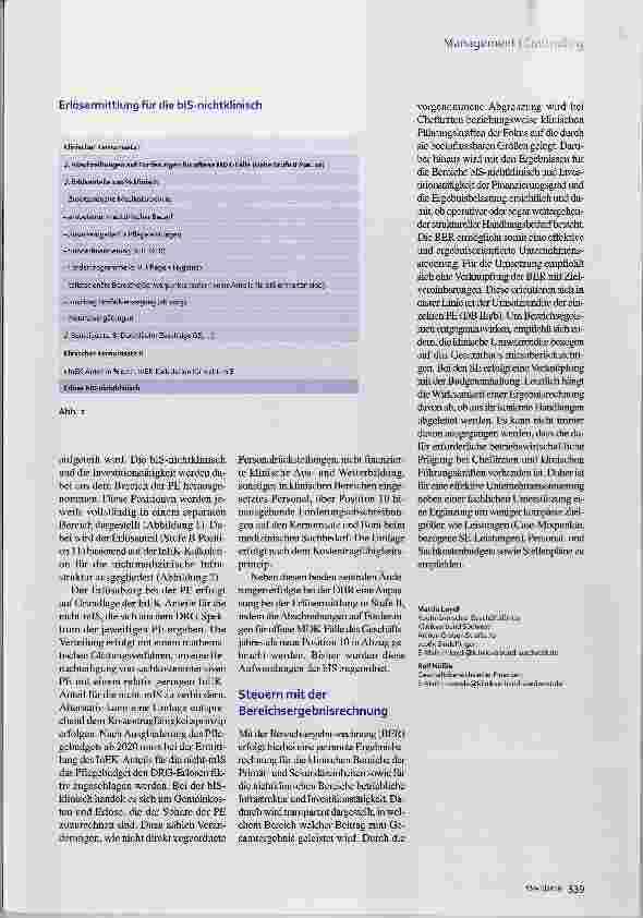 Vorschauseite 4: Bereichsergebnisrechnung Ergebnisorientiert steuern