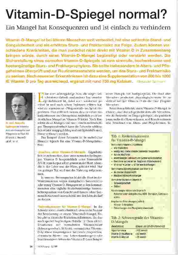 Vorschauseite 1: Vitamin-D-Spiegel normal?