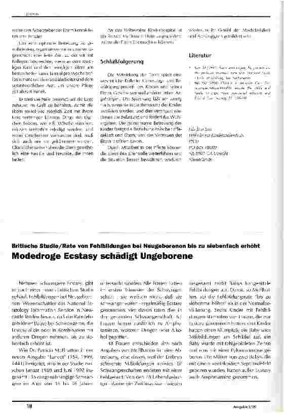 Vorschauseite 3: Elternintegration auf der Kinderintensivstation