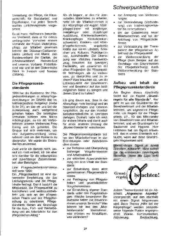 Vorschauseite 3: Pflegeprozessstandards im Handbuch für Qualitätssicherung in stationären Einrichtungen der Altenhilfe