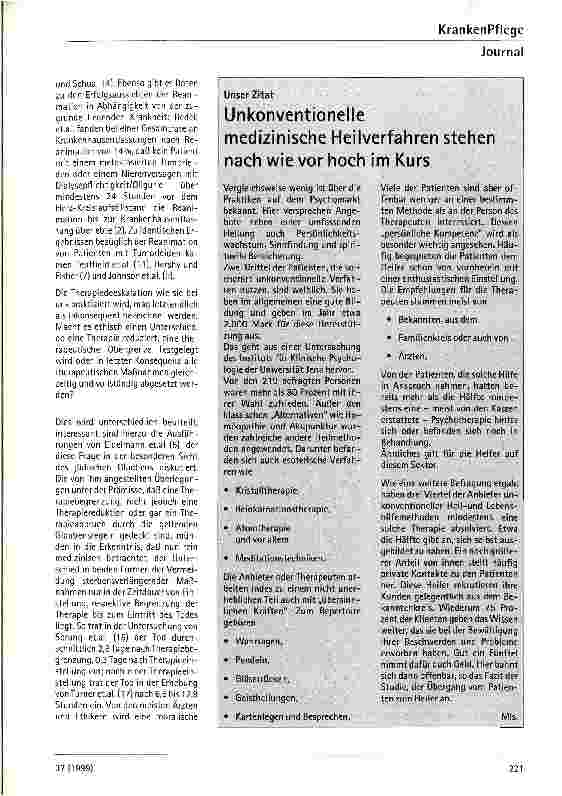 Vorschauseite 4: Entscheidungsfindung zum Abbruch sterbensverlängernder Maßnahmen Aus der Medizinischen Universitätsklinik der Universität Würzburg