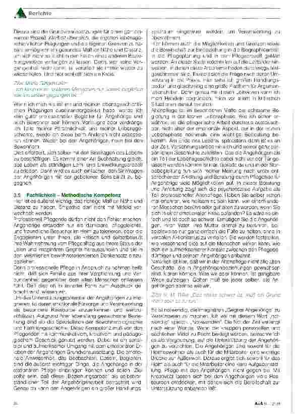 Vorschauseite 6: Die Angehörigen - Fördern oder stören sie den Pflegeprozeß? Zusammenhänge - Interaktionen - Koalitionen