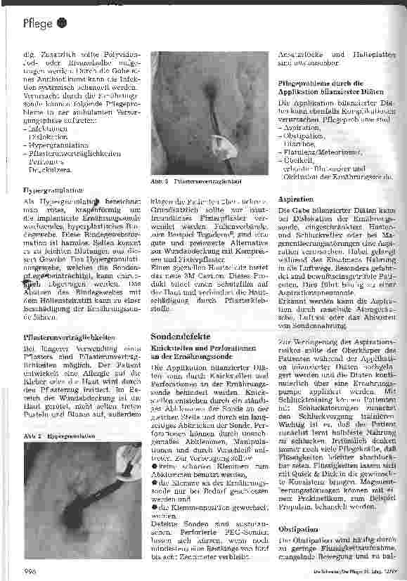 Vorschauseite 3: Pflegeprobleme rund um die Ernährungssonde