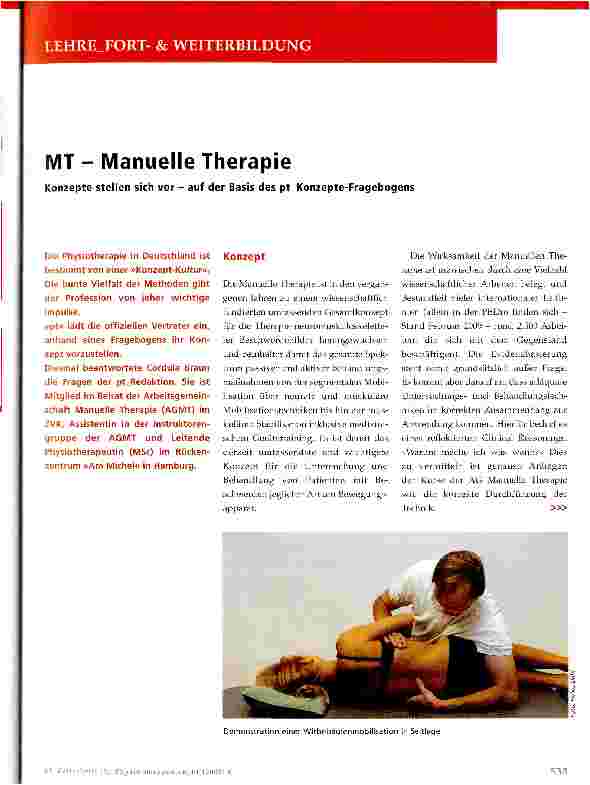 Vorschauseite 1: MT - Manuelle Therapie