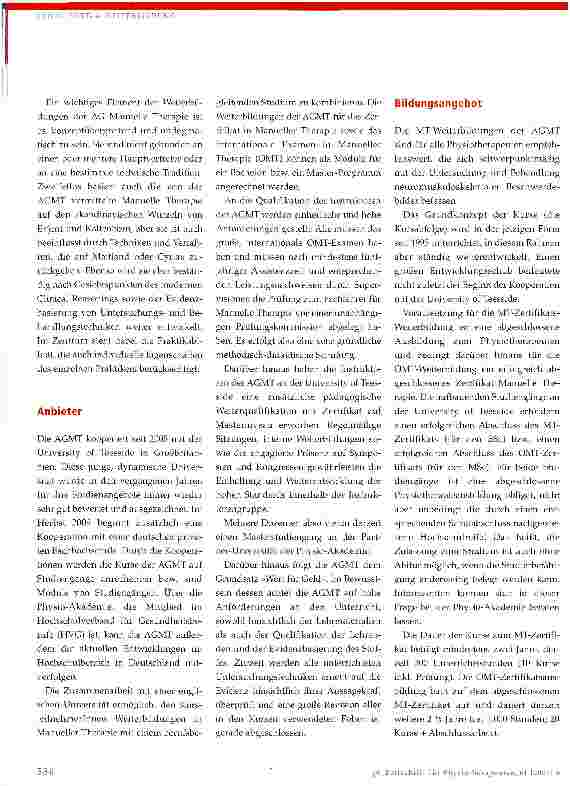 Vorschauseite 2: MT - Manuelle Therapie