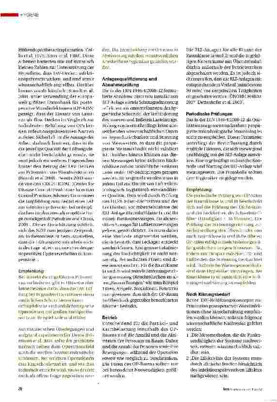 Vorschauseite 3: RLT-Anlagen im OP