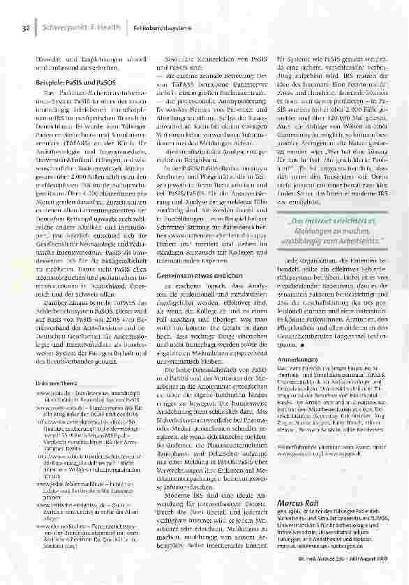 Vorschauseite 3: Aus fremden Fehlern lernenFehlerberichtssysteme für Gesundheitsberufler