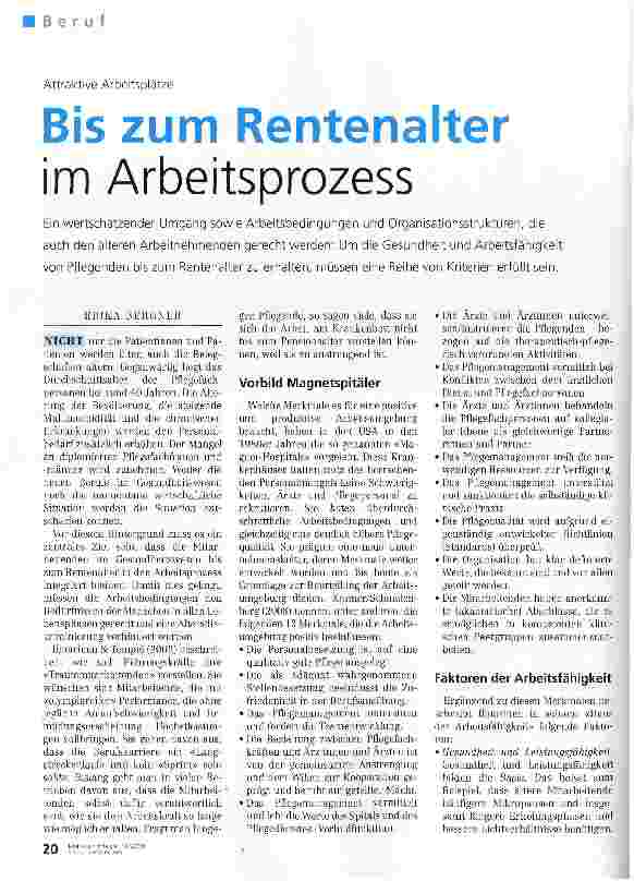 Vorschauseite 1: Bis zum Rentenalter im Arbeitsprozess