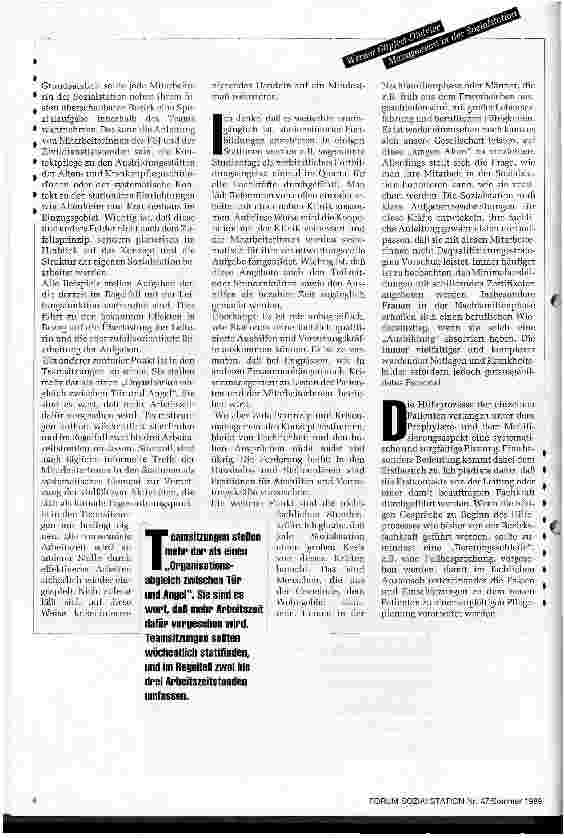 Vorschauseite 3: Konzepte statt Zufallsprinzip Management in der Sozialstation
