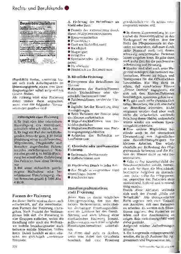 Vorschauseite 4: Fixierung im Pflegealltag Spannungsfeld zwischen Selbstbestimmungsrecht und Schutzgedanken