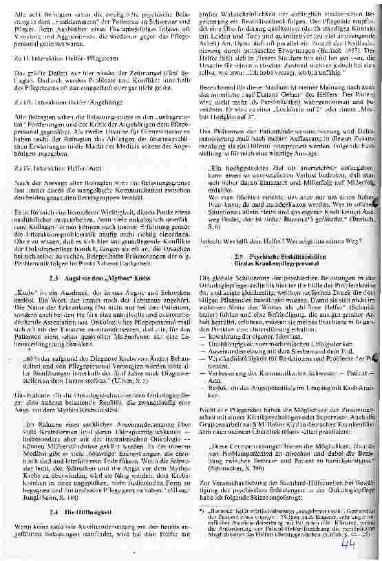 Vorschauseite 3: Psychische Belastungen der Onkologieschwester/des Onkologiepflegers