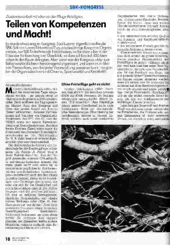 Vorschauseite 1: Teilen von Kompetenzen und Macht! Zusammenarbeit mit allen an der Pflege Beteiligten