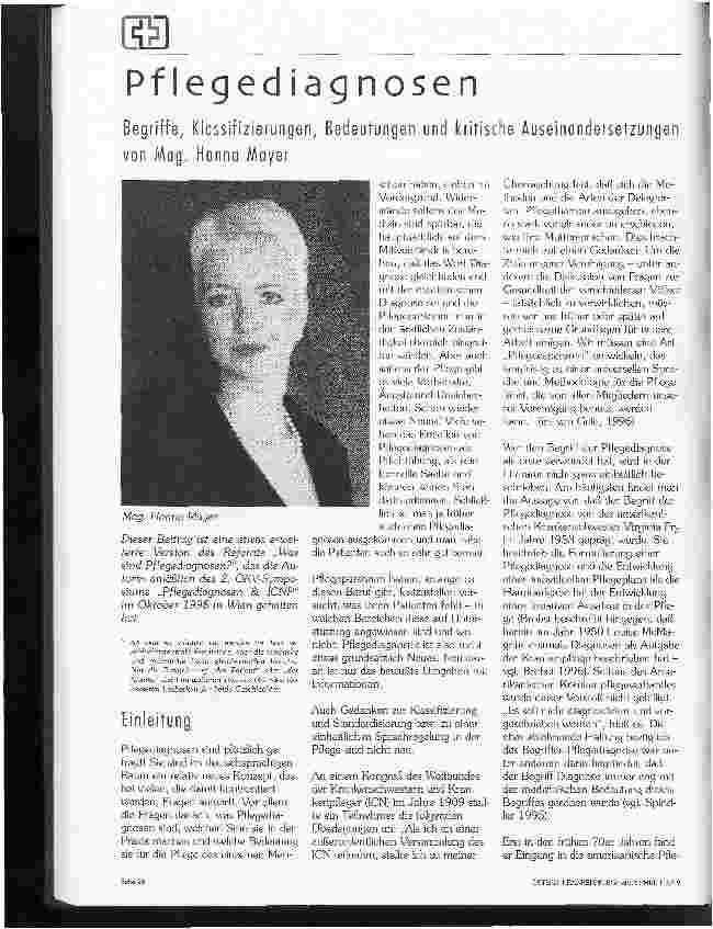 Vorschauseite 1: Pflegediagnosen Begriffe, Klassifizierungen, Bedeutungen und kritische Auseinandersetzungen
