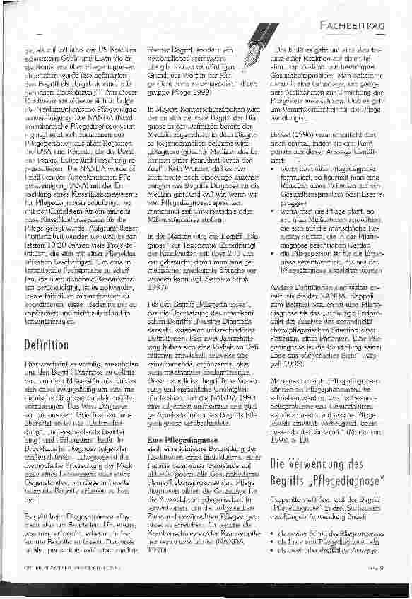 Vorschauseite 2: Pflegediagnosen Begriffe, Klassifizierungen, Bedeutungen und kritische Auseinandersetzungen