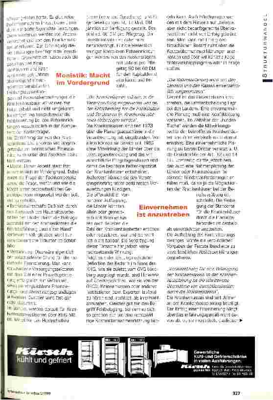 Vorschauseite 4: Wende oder hektischer Stillstand? Die Diskussion um die Reform des Gesundheitswesens geht mit neuen Darstellern weiter