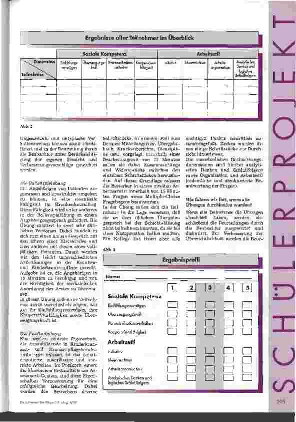 Vorschauseite 4: Bewerberauswahlverfahren an der Krankenpflegeschule
