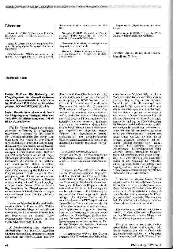 Vorschauseite 4: Der Patient als Kunde? Genealogische Bemerkungen zu einem ethisch-ökonomischen Zwitter