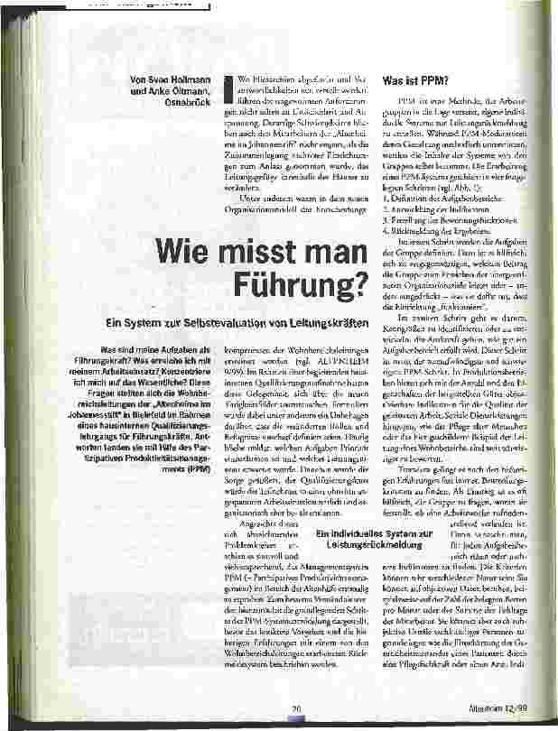 Vorschauseite 1: Wie miss man Führung?
