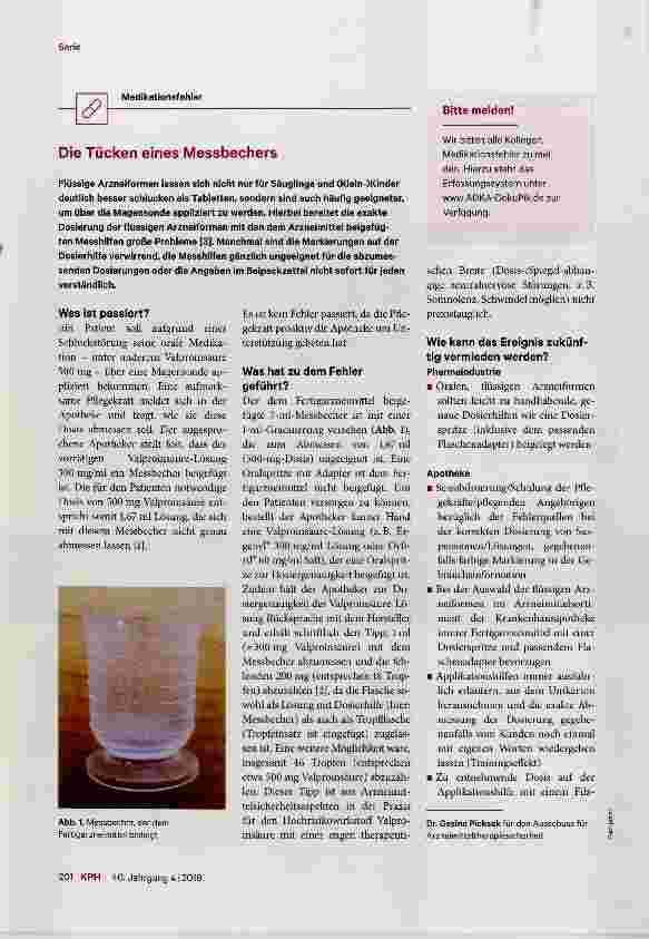 Vorschauseite 1: Die Tücken eines Messbechers