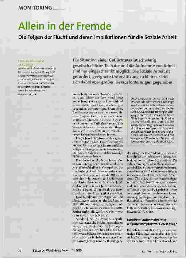 Vorschauseite 1: Allein in der Fremde