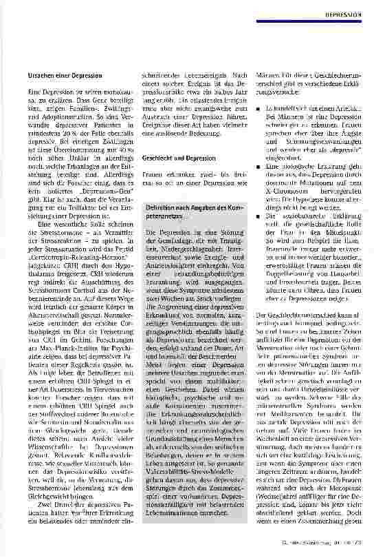Vorschauseite 2: Depression in Deutschland