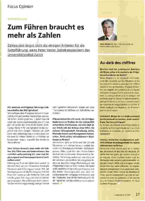 Vorschauseite 1: Zum Führen braucht es mehr als Zahlen