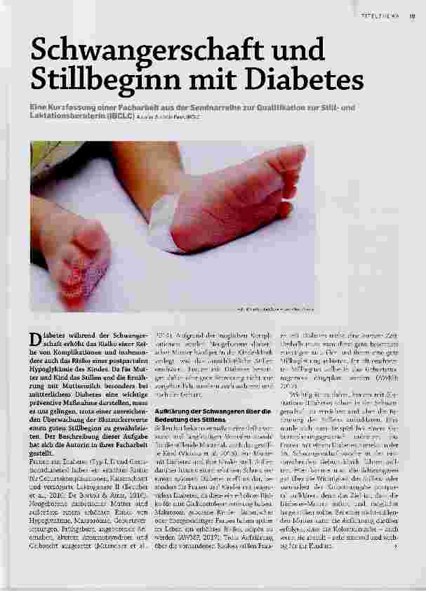 Vorschauseite 1: Schwangerschaft und Stillbeginn mit Diabetes