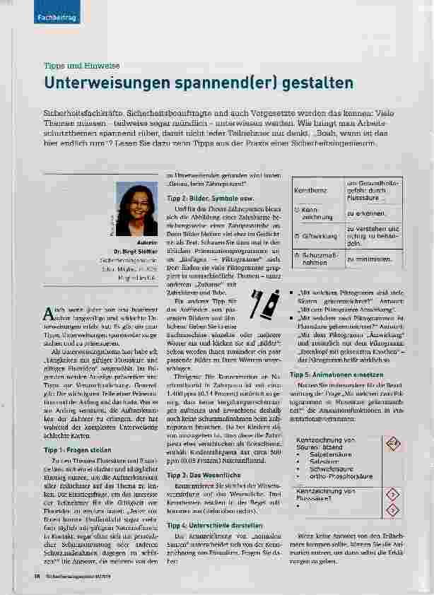 Vorschauseite 1: Unterweisungen spannend(er) gestalten
