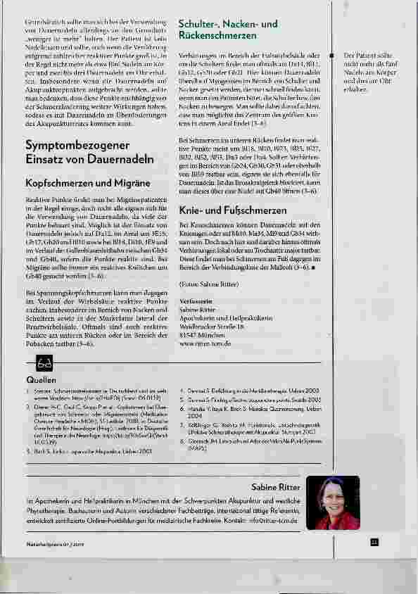 Vorschauseite 4: Dauernadeln statt Analgetika