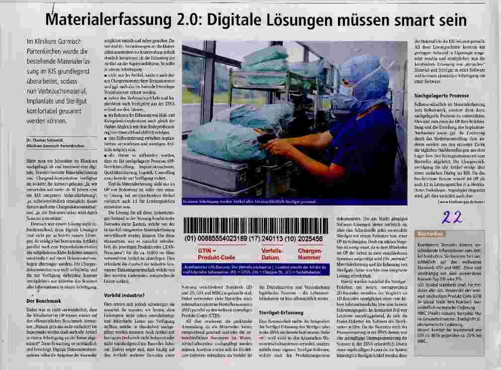 Vorschauseite 1: Materialerfassung 2.0: Digitale Lösungen müssen smart sein