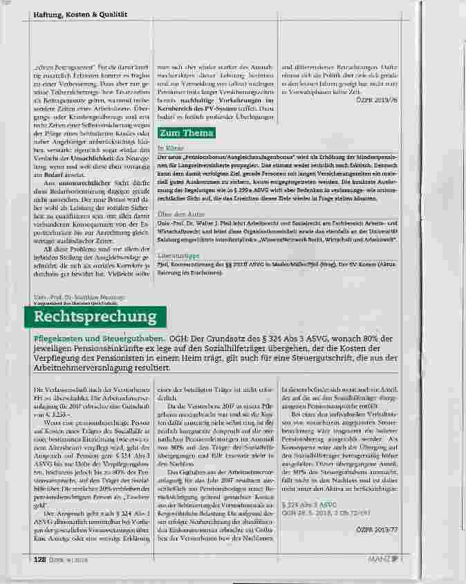 Vorschauseite 5: Der neue „Ausgleichszulagenbonus/ Pensionsbonus