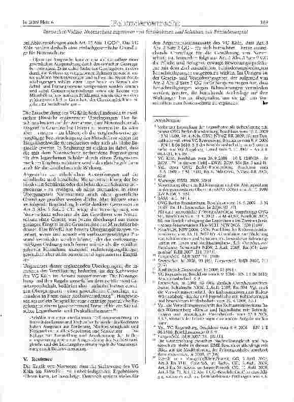 Vorschauseite 4: Art. 3 Abs. 3 Satz 2 GG als Grundlage für Notenschutz zugunsten von Schülerinnen und Schülern mit Behinderungen?