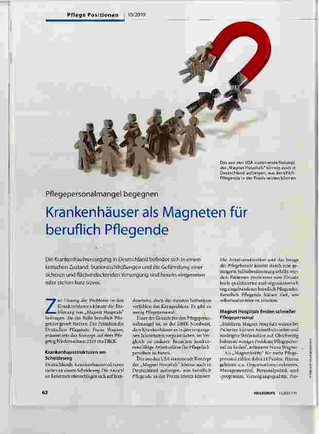 Vorschauseite 1: Krankenhäuser als Magneten für beruflich Pflegende