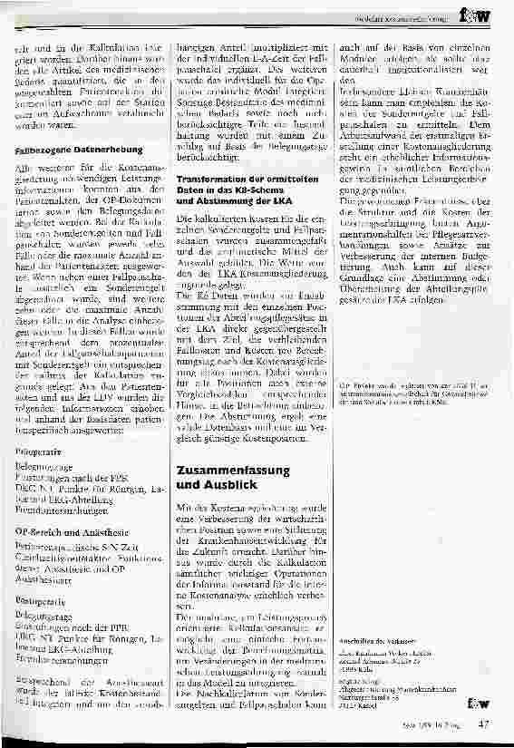 Vorschauseite 3: Modulare Kostengliederung orientiert am Leistungsprozeß