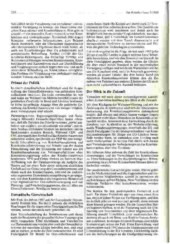 Vorschauseite 5: Das Krankenhaus im Jahre 2000