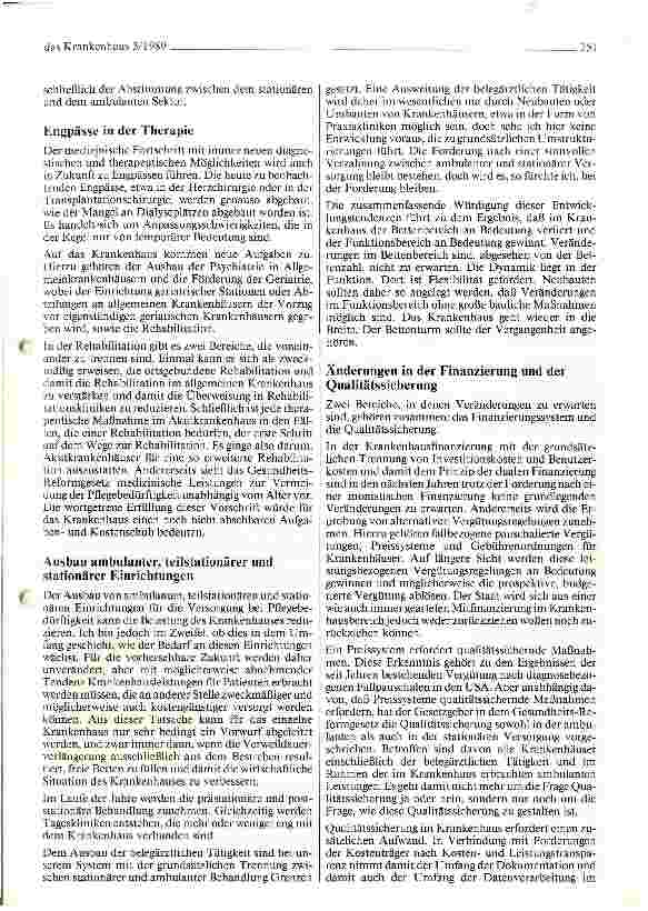 Vorschauseite 6: Das Krankenhaus im Jahre 2000