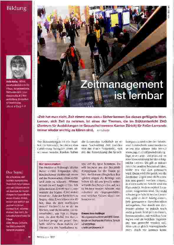 Vorschauseite 1: Zeitmanagement ist lernbar