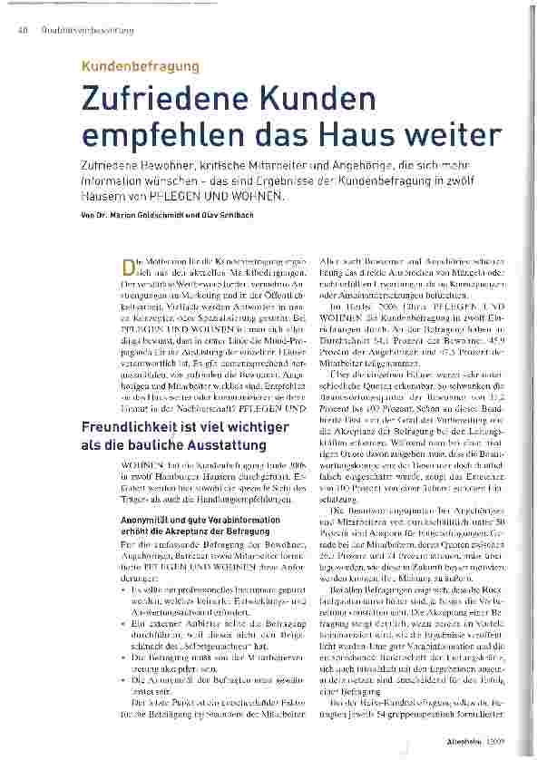 Vorschauseite 1: Zufriedene Kunden empfehlen das Haus weiter