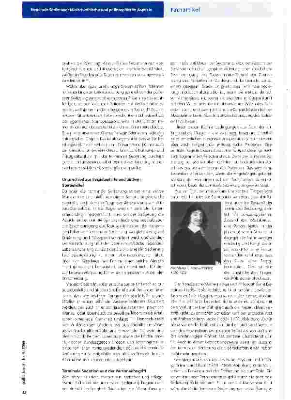 Vorschauseite 2: Terminale Sedierung: klinisch-ethische und philosophische Aspekte
