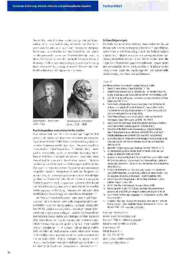 Vorschauseite 3: Terminale Sedierung: klinisch-ethische und philosophische Aspekte