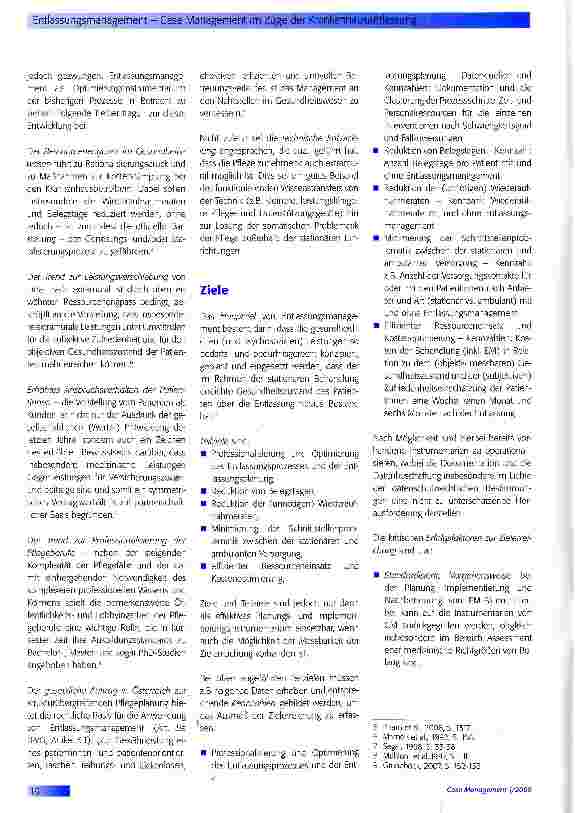 Vorschauseite 2: Entlassungsmanagement - Case Management im Zuge der Krankenhausentlassung am Beispiel der Situation in Österreich