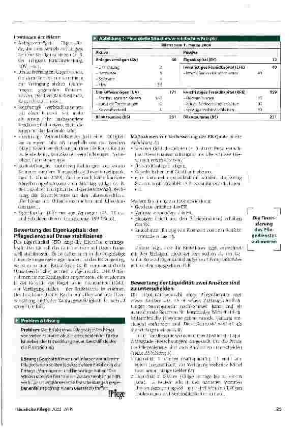 Vorschauseite 2: FinanzierungMit den entscheidenden Kennzahlen den Pflegedienst steuernBilanz regeln - liquide bleiben