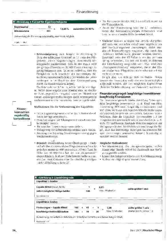 Vorschauseite 3: FinanzierungMit den entscheidenden Kennzahlen den Pflegedienst steuernBilanz regeln - liquide bleiben