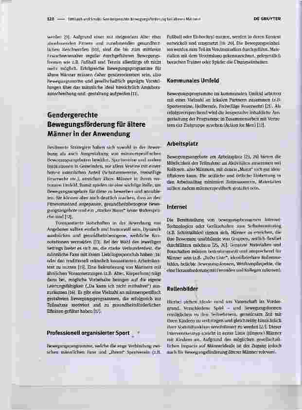 Vorschauseite 2: Gendergerechte Bewegungsförderung bei älteren Männern