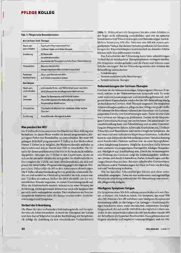 Vorschauseite 2: Multiple Sklerose:Schübe und Verläufe