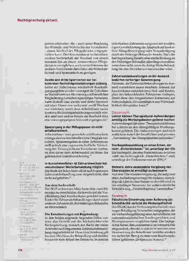 Vorschauseite 4: Neues aus der Rechtsprechung