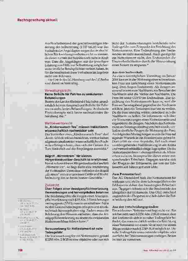Vorschauseite 6: Neues aus der Rechtsprechung